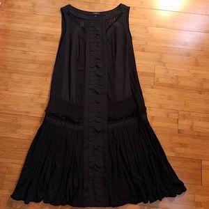 Ann Taylor black drop waist party dress